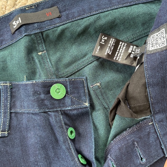 3x1 Dark Blue Men's Straight Jeans - Picture 3 of 4